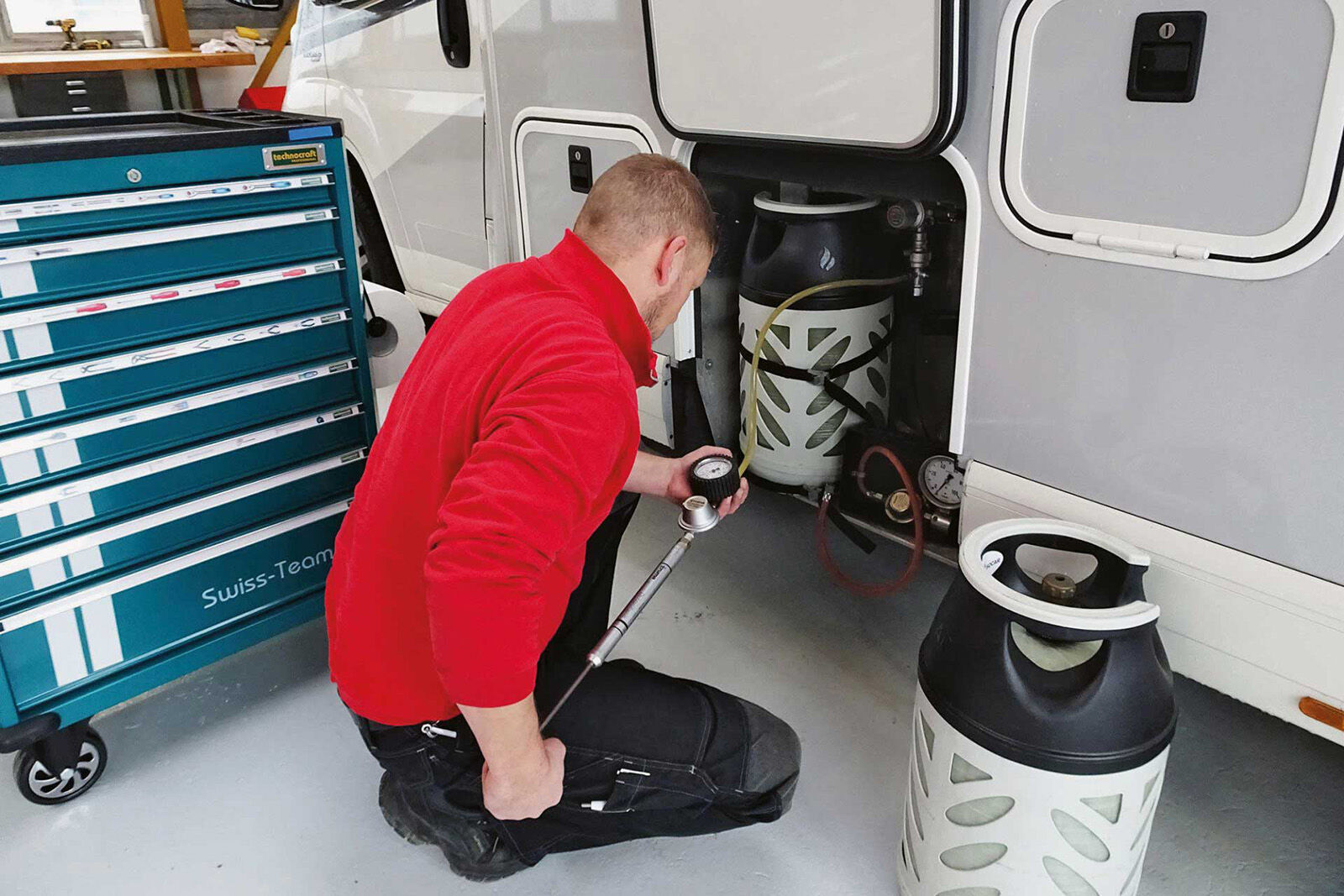 Der Halter eines Wohnmobils oder Caravans hat die Pflicht, alle drei Jahre eine Gaskontrolle durchführen zu lassen. Bild: Selzam AG